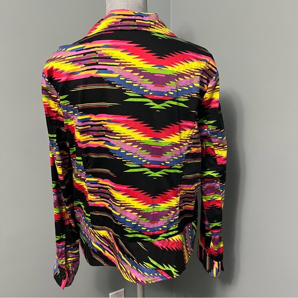 ERIN LONDON multicolored blazer jacket women’s size large long sleeve rainbow - Picture 6 of 10
